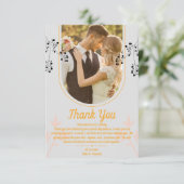 Moderne en Gepersonaliseerd bruiloft - Hartelijk d Bedankkaart (Staand voorkant)