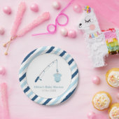 Moderne en Geviste Baby showers Papieren Bordje (Feest)