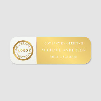 Moderne en Gold Logo Corporate Professional-medewe Naamplaatje