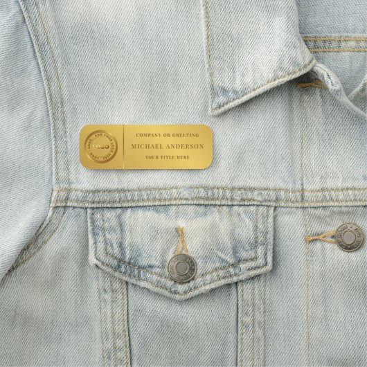 Moderne en Gold Logo Corporate Professional-medewe Naamplaatje (In situ)