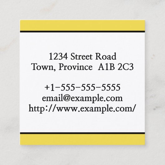 Moderne en grafische barrister op het Visitekaartj Vierkante Visitekaartje (Achterkant)