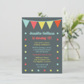 Moderne en grafische circusuitnodiging kaart (Staand voorkant)