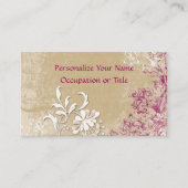 Moderne en grafische Paarse versiering en wit Abst Visitekaartje (Voorkant)