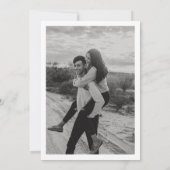 Moderne en hedendaagse datum foto bruiloft kaart (Achterkant)