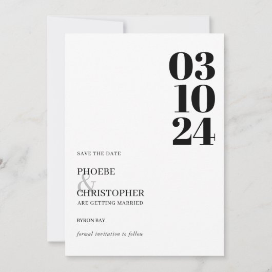 Moderne en hedendaagse fotobruiloft kaart (Voorkant)