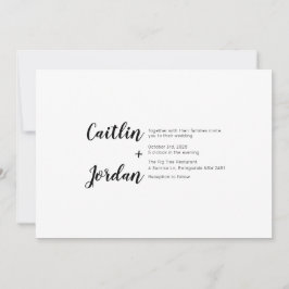 Moderne en hedendaagse huwelijksuitnodiging kaart