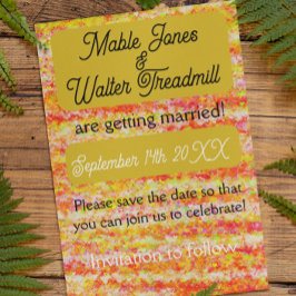 Moderne en heldere gouden en roze tinten save the  save the date