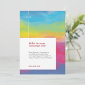 Moderne en inspirerende regenboogkleuren kaart (Staand voorkant)