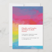 Moderne en inspirerende regenboogkleuren kaart (Achterkant)