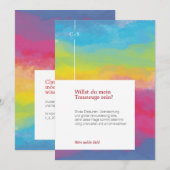 Moderne en inspirerende regenboogkleuren kaart (Voorkant / Achterkant)