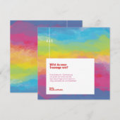 Moderne en inspirerende regenboogkleuren save the date (Voorkant / Achterkant)