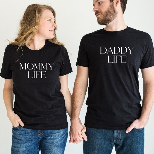 Moderne en Klasse "Moeder Leven" Typografie Tri-Blend Shirt