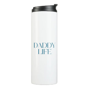 Moderne en Klasse Typography Daddy Life Thermosbeker