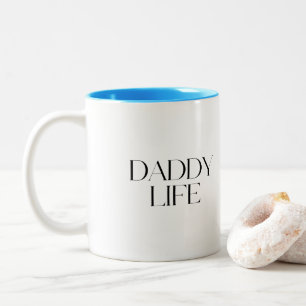Moderne en Klasse Typography Daddy Life Tweekleurige Koffiemok