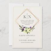 Moderne en klassieke huwelijksuitnodiging kaart (Voorkant)