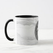 Moderne en Klassieke Marmeren Monogram Letter G Mok (Links)