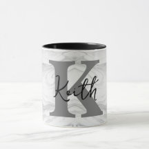 Moderne en Klassieke Marmeren Monogram Letter K