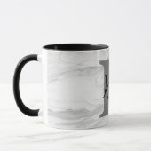 Moderne en Klassieke Marmeren Monogram Letter K Mok (Links)