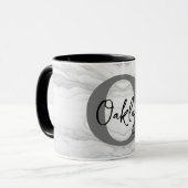 Moderne en Klassieke Marmeren Monogram Letter O Mok (Voorkant links)