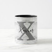 Moderne en Klassieke Marmeren Monogram Letter X