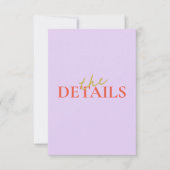 Moderne en Kleurrijke Bruiloft Details Behuizing K RSVP Kaartje (Voorkant)