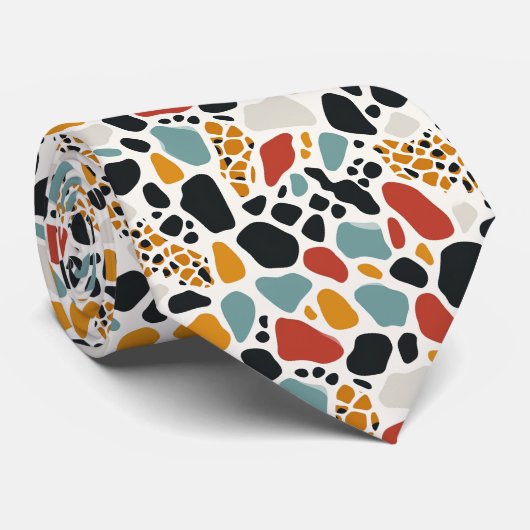 Moderne en Kleurrijke Dierenprint Stropdas (Opgerold)