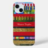 moderne en kleurrijke strepen op maat Case-Mate iPhone case (Achterkant)