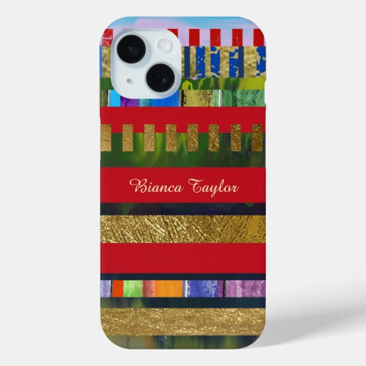 moderne en kleurrijke strepen op maat Case-Mate iPhone case (Achterkant)