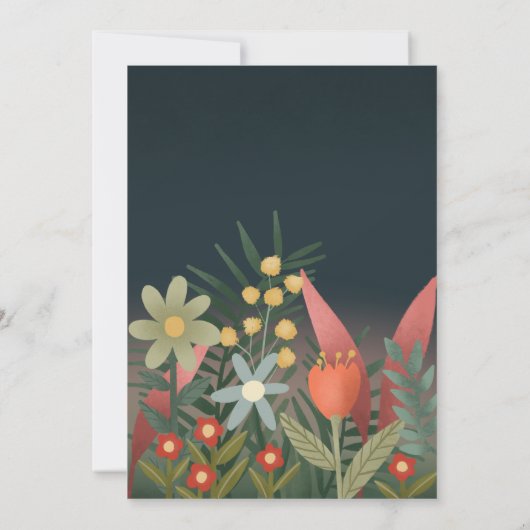 Moderne en legant 50 en Fabulous Birthday Invita Kaart (Achterkant)