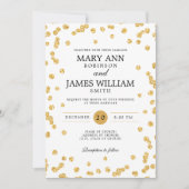 Moderne en legante Confetti met goudglitter Kaart (Voorkant)