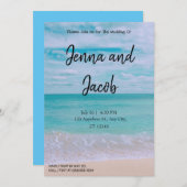 Moderne en legante uitnodiging voor het huwelijk (Voorkant / Achterkant)