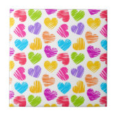 Moderne en meisjesachtige levendige gekrabbelde ha tegeltje (Voorkant)