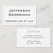 Moderne en minimale adviseur op het Visitekaartje  (Voorkant / Achterkant)