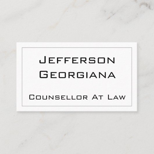 Moderne en minimale adviseur op het Visitekaartje  (Voorkant)