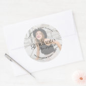 Moderne en minimale Afstuderen voor foto's - Klass Ronde Sticker (Envelop)
