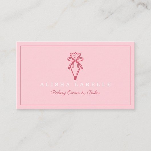 Moderne en minimale bakkerijstijl Leiding Bag Logo Visitekaartje (Voorkant)