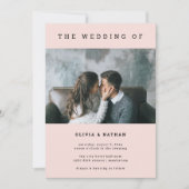 Moderne en minimale blindheid | One Photo Wedding Kaart (Voorkant)