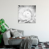 Moderne en Minimale Bloemen Zwart-wit Bloem Canvas Afdruk