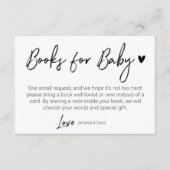 Moderne en minimale Boeken voor het Baby zwarte pe Informatiekaartje (Voorkant)