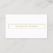 MODERNE EN MINIMALE Boxed Name Logo in Goud Visitekaartje (Voorkant)