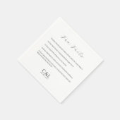 Moderne en minimale bruiloft papier borden servet (Hoek)