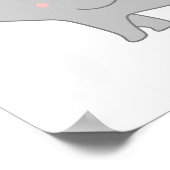 Moderne en minimale Elephant Nursery Art Poster (Hoek)