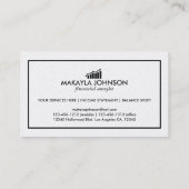 Moderne en minimale financiële analist visitekaartje (Achterkant)