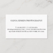 Moderne en minimale foto-indeling 3 visitekaartje (Achterkant)