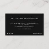 Moderne en minimale foto-indeling 3 visitekaartje (Achterkant)