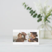 Moderne en minimale fotografie 2 FotoMonogram Visitekaartje (Staand voorkant)