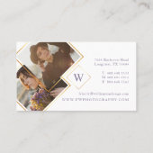 Moderne en minimale fotografie 2 FotoMonogram Visitekaartje (Achterkant)