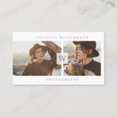 Moderne en minimale fotografie 2 FotoMonogram Visitekaartje (Voorkant)