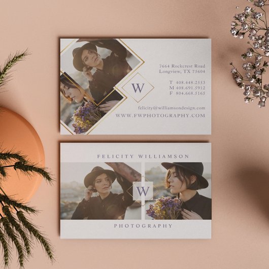 Moderne en minimale fotografie 2 FotoMonogram Visitekaartje