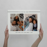 Moderne en minimale fotoraster voor papa imitatie canvas print<br><div class="desc">Dit eenvoudige en elegante fotorasterontwerp bevat twee van je favoriete persoonlijke foto's,  met de woorden "we houden van je,  vader" en moderne zwarte lijnen. Je kunt ook je namen en de datum toevoegen om dit te maken...  zodat je vader dit Vaderdag en altijd zal waarderen.</div>